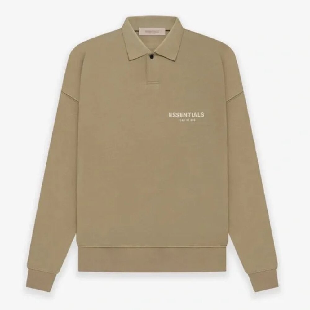 Fear of God Essentials Long-Sleeve Polo 'Oak'